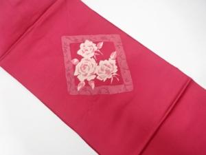 アンティーク　菱に薔薇模様織り出し名古屋帯（着用可）